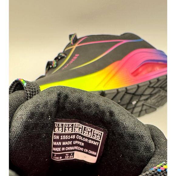 Skechers Uno Pop Of Sunshine Style 155148 Women’s Black Rainbow US size 6.5 - Picture 8 of 8